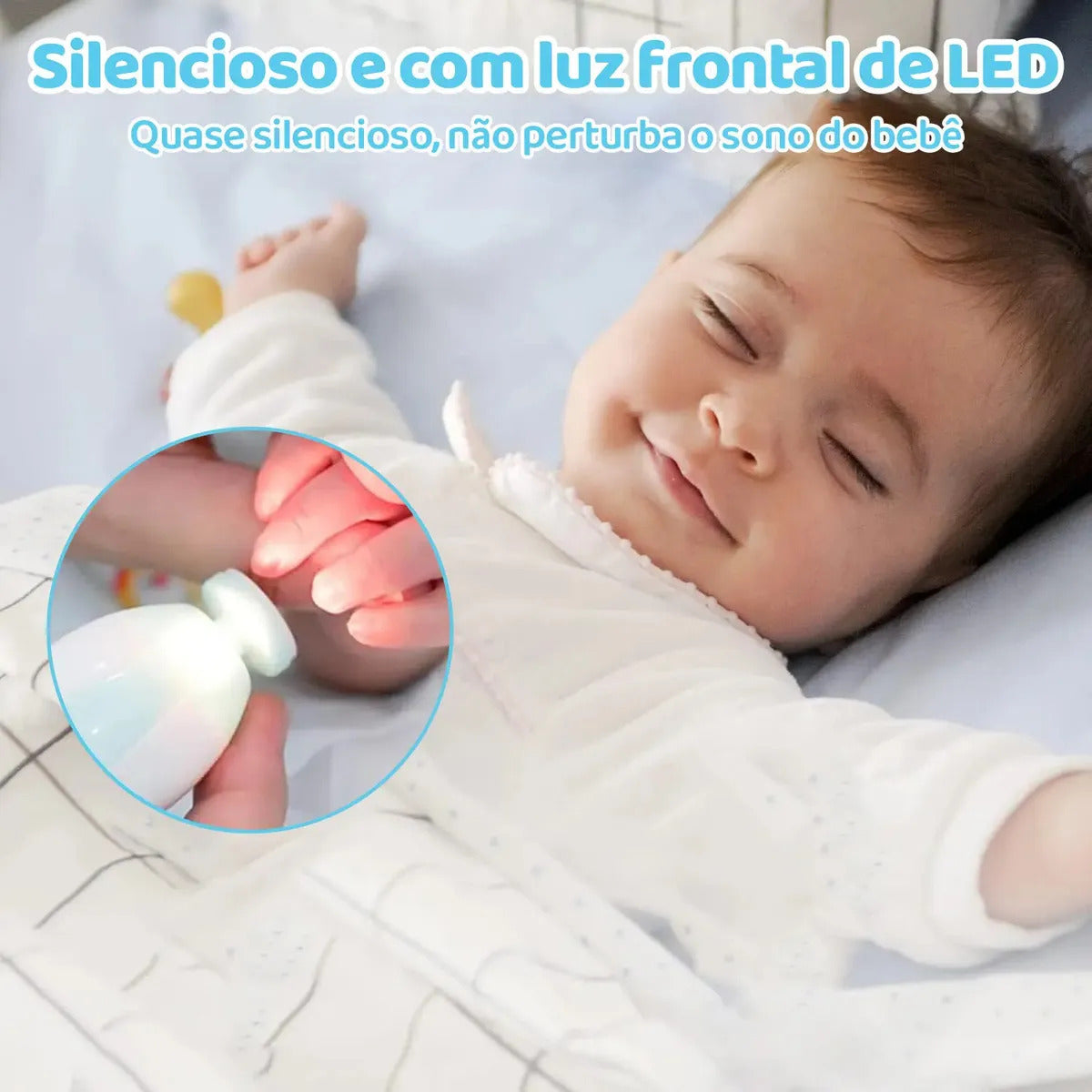 Lixa de Unha Elétrico Aparador Cortador Para Bebê Infantil Com Estojo ES