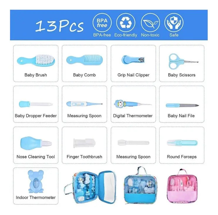 Kit 13 Pcs Higiene Cuidado Bebê Recém Nascido Essencial Cuidados Com O Bebê