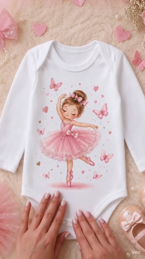 Body Bebê Manga Longa Estampado 100% Algodão Menina e Menino Roupa Infantil Enxoval P M G