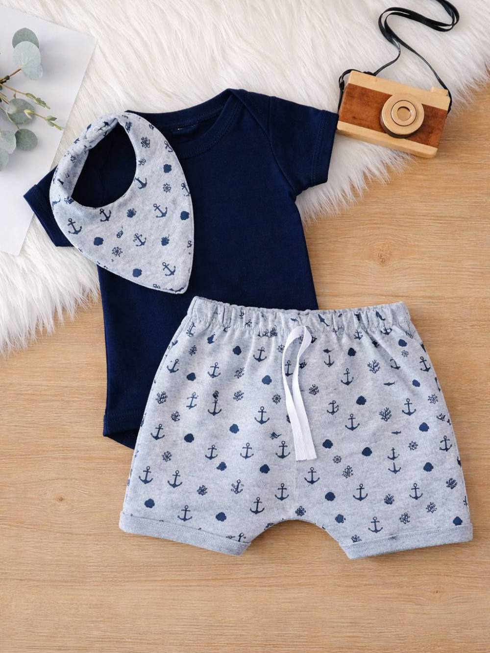 Conjunto Roupa Moda Bebê Menino Algodão infantil Conjuntinho Roupinha PMG Masculino Shorts Body bab