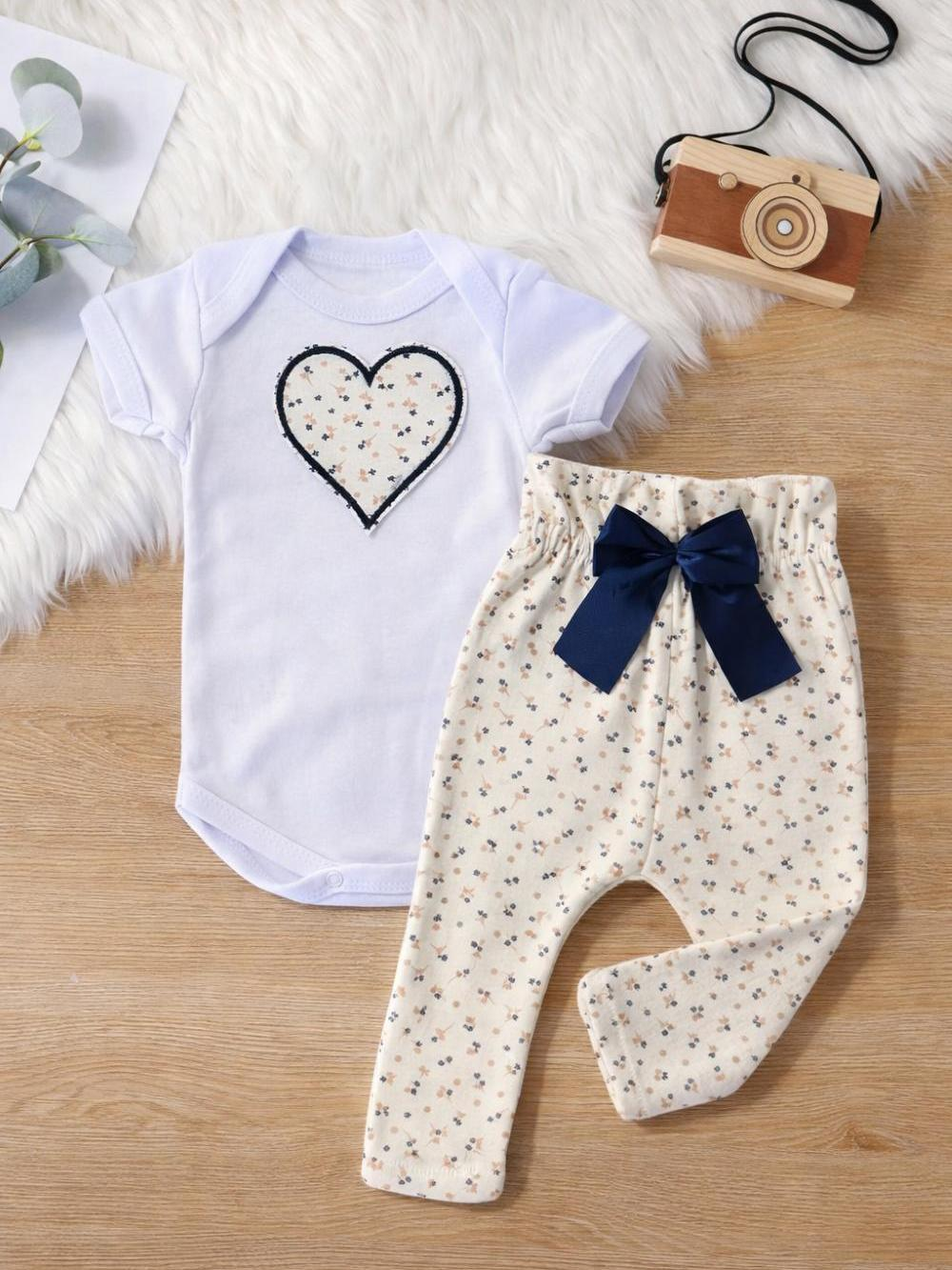Conjunto Roupa Bebê Menina Body Calça Feminino Algodão Moda Bordado infantil Conjuntinho Roupinha