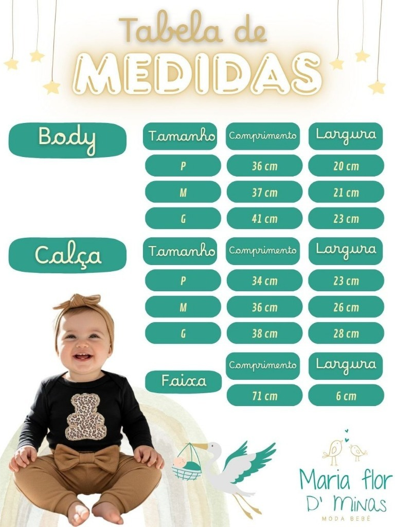 Conjunto Bebê Menina Roupinha Conjuntinho Algodão PMG Urso Inverno Frio Moda Baby Bordado Faixa