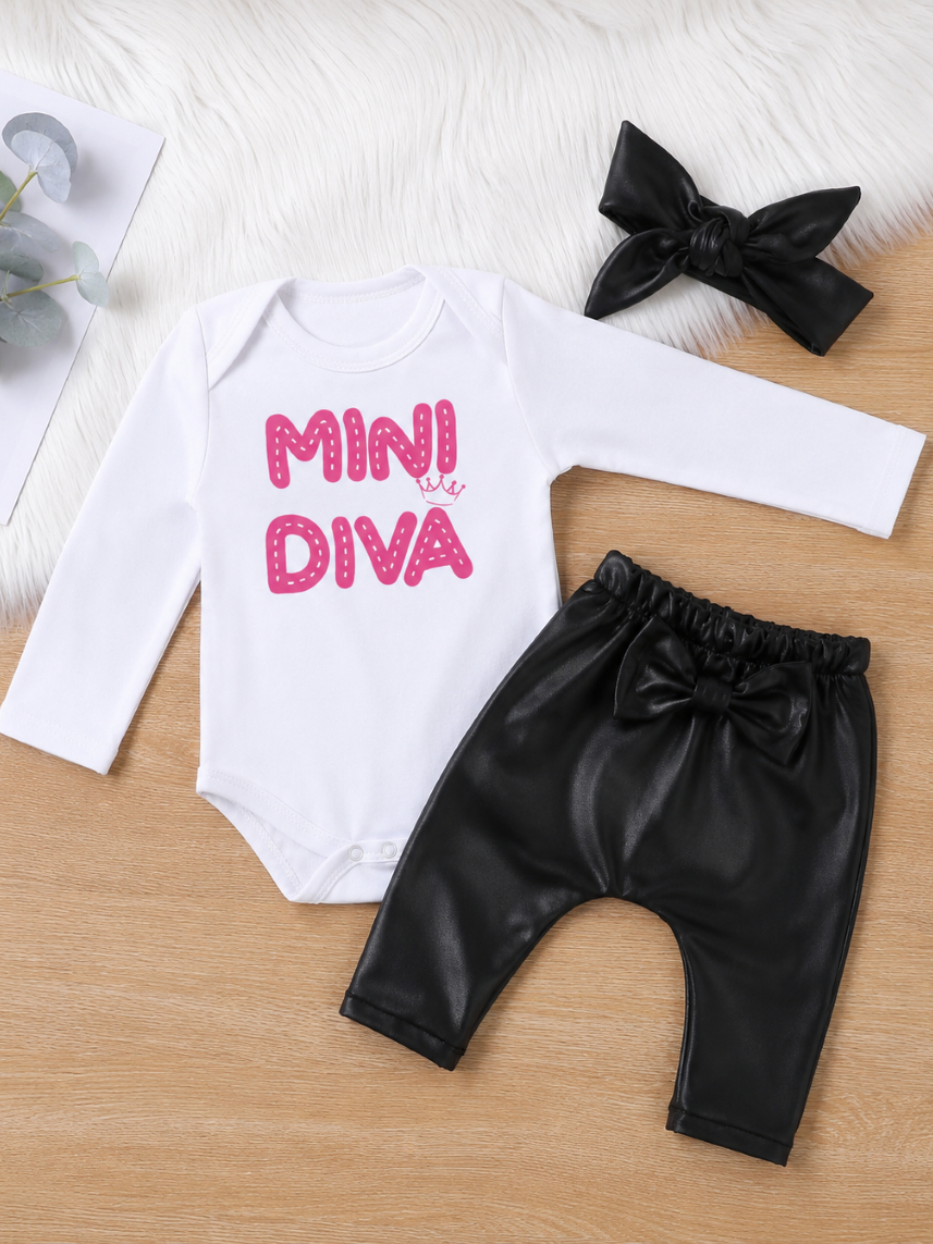CONJUNTO CONJUNTINHO BLOGUEIRINHA ROUPINHA BEBE PMG MINI DIVA COM FAIXA DE CABELO CALÇA LAÇO ROUPA
