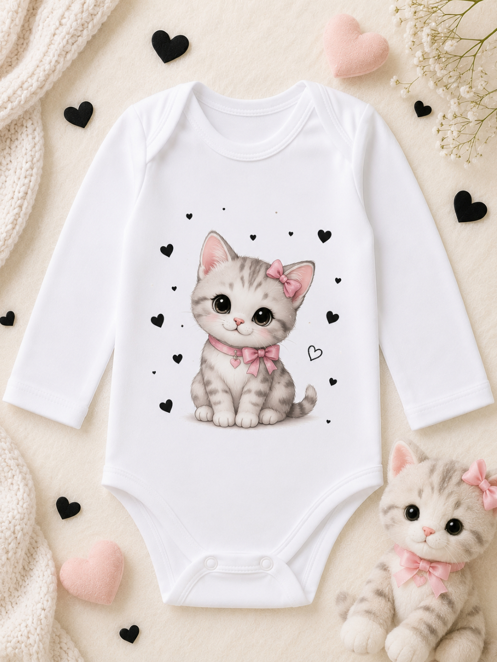 Body Bebê Manga Longa Estampado 100% Algodão Menina e Menino Roupa Infantil Enxoval P M G