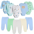 Kit 10 Peças Roupinhas de Bebê Body Longo e Mijão